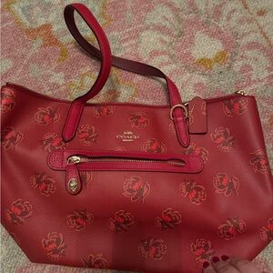 Coach Red Floral Women's Bag